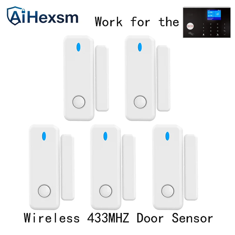 Door Sensor 433MHz Wireless Smart Alarm Security System Switch Signal Window Door Connect to GSM WIFI G30 G12 PG103 Alarm Host