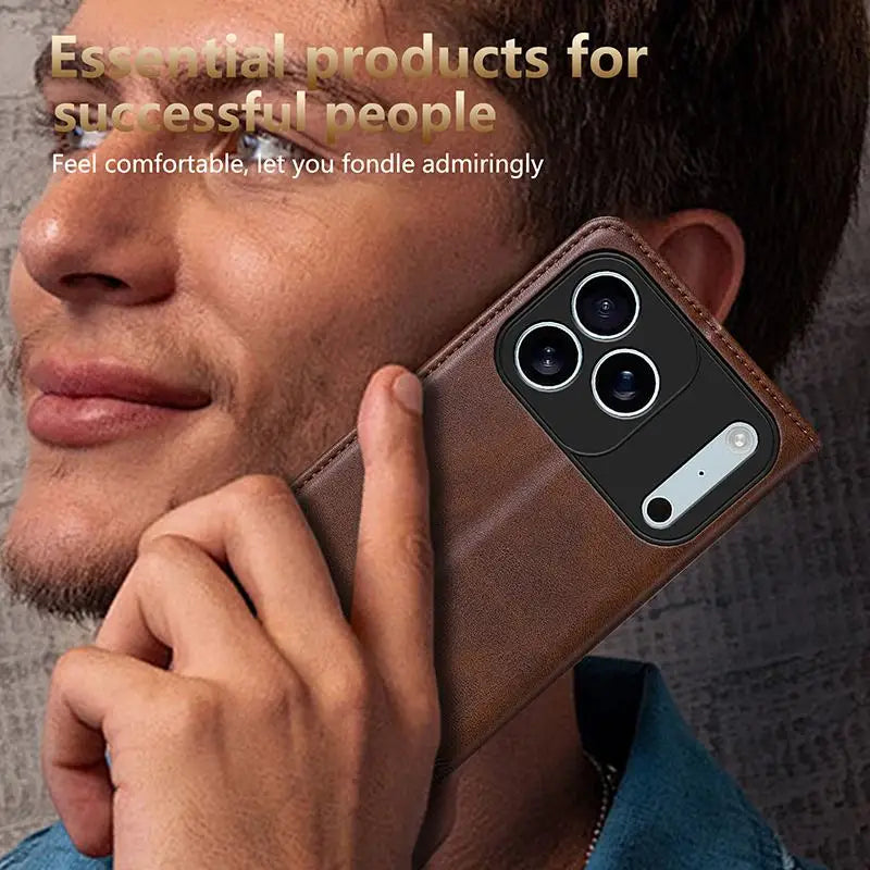 Leather Case For Samsung S26 S25 S24 S23 S22 S21 S20 Ultra Fe S8 S9 S10 Plus S25 Edge Case Luxury Magnetic Flip Phone Cover