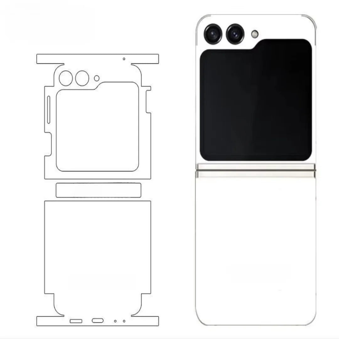 Pain Decal Skin for Samsung Galaxy Z Flip6 5 4 7 Back Screen Protector with Hinge Film Cover Flip5 Wrap Colorful Sticker