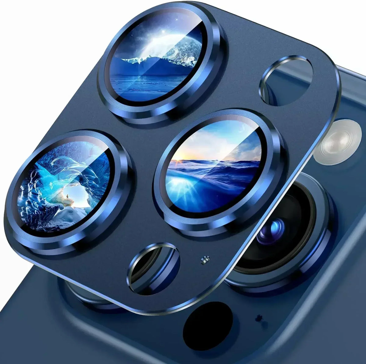 Titanium Black Metal Glass Camera Lens Screen Protector, Protection Cover For IPhone 15 16Pro Max, 14 Plus, 16, 15 Pro, 14Pro