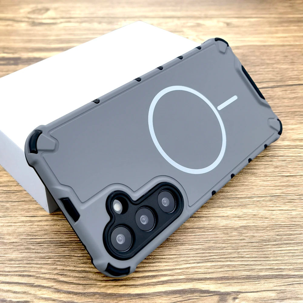 Shockproof Armor Matte Case For Samsung Galaxy A56 A36 A55 A54 A35 A15 5G S26 S25 S24 S23 Ultra Plus for Magsafe Charge Cover