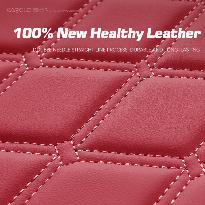1PCS Nappa Leather Car Seat Cover Waterproof Wrap Around Bottom Seat Cushion Durable Car Seat Protector Universal Auto Seat Pad