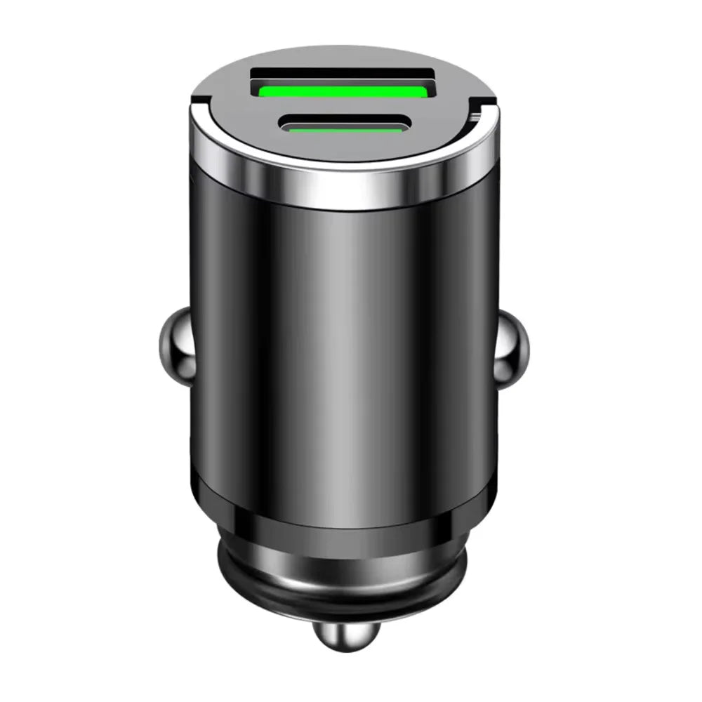 200W mini car charger fast charging for iPhone QC3.0 mini PD USB Type C car mobile phone charger for Xiaomi Samsung Huawei