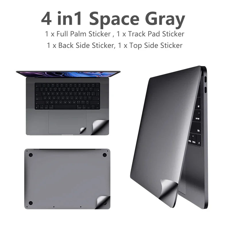 2026 Top/Bottom/Touchpad/Palm Trackpad Guard Skin Body Vinyl Decal Sticker For Apple Macbook Pro16 M5 A3428 with Touch Bar A2141