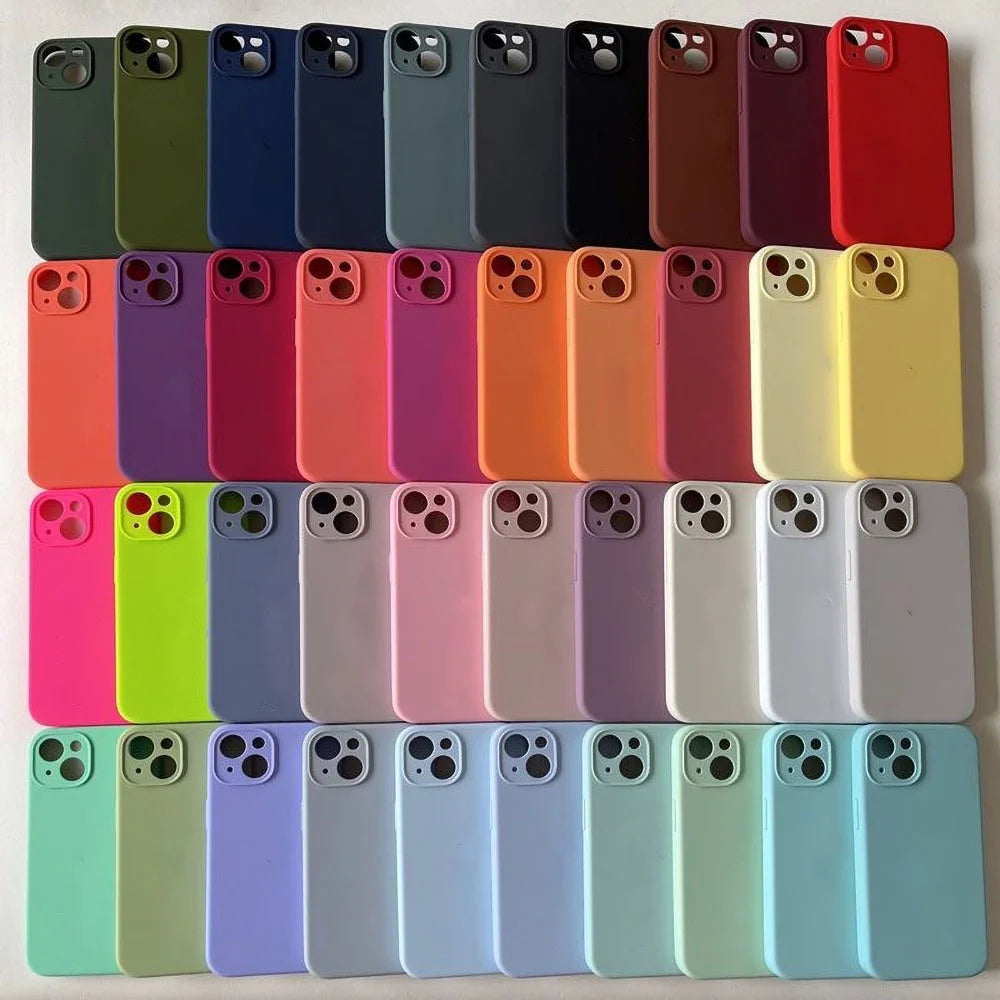 Camera lens Liquid Silicone Phone Case For iPhone 16 15 11 14 13 Pro Max Cases For iPhone 12 11 Pro 15 14 Plus Protection Cover