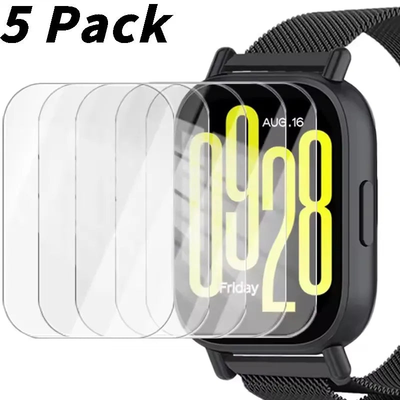 9H Premium Tempered Glass for Xiaomi Redmi Watch 5 Lite Active Smartwatch Screen Protector HD Clear Anti-scratch Protective Film