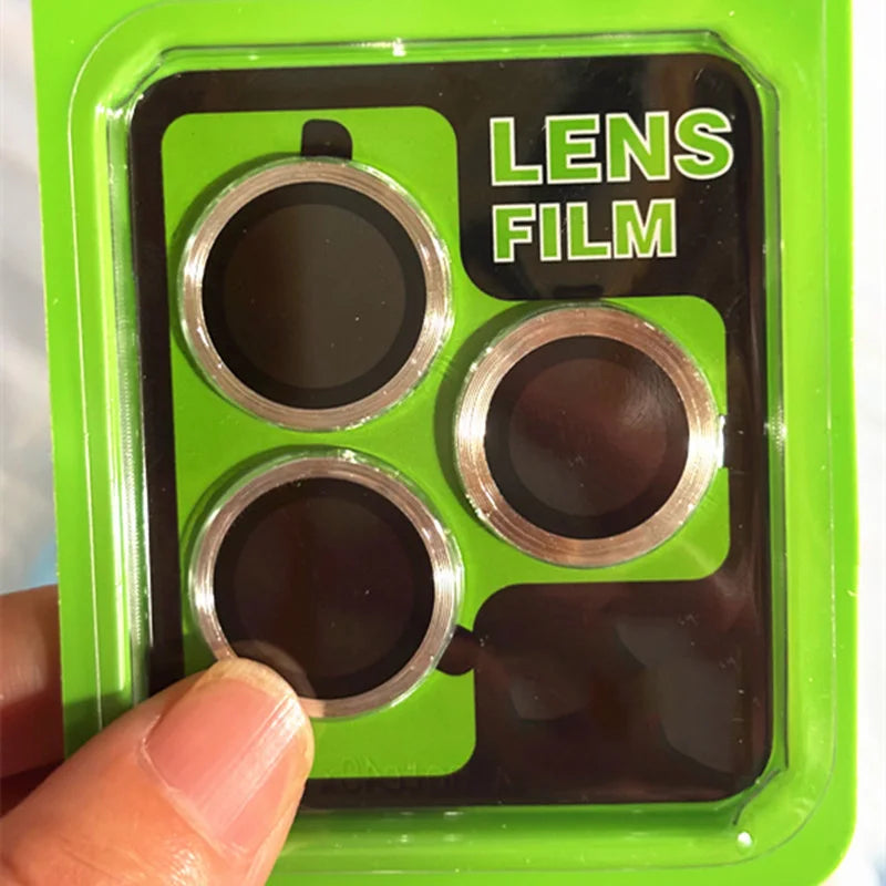 Matel Ring Camera Protector for Apple iPhone 17Pro 17Pro Max Glass Camera Lens Protector 3D Design Full Cover 1/2 Pcs