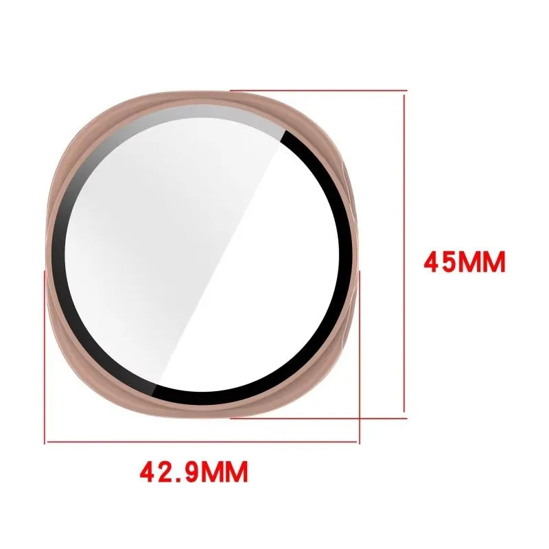 Tempered Glass+Case For Samsung Galaxy Watch8 40mm44mm, All-Around Screen Protector Hard PC Bumper For Galaxy Watch 8 Classic 46