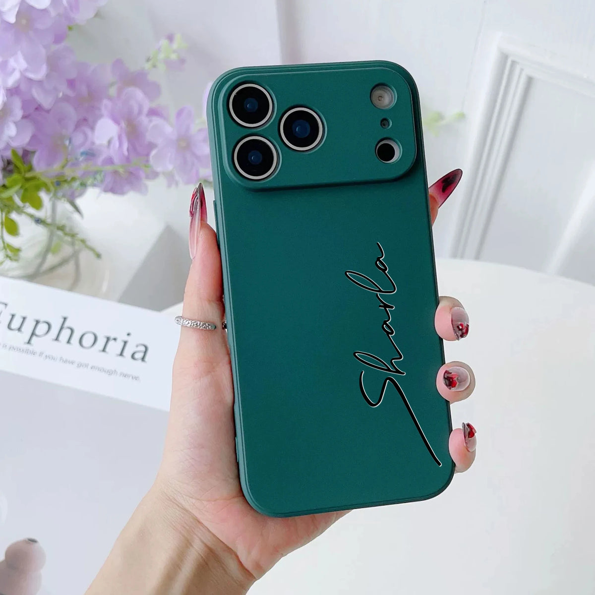Personalized Custom Letters Name Colorful Soft Liquid Silica Gel Phone Case For iPhone 11 12 13 14 15 16 17 18 Pro Max 17Air