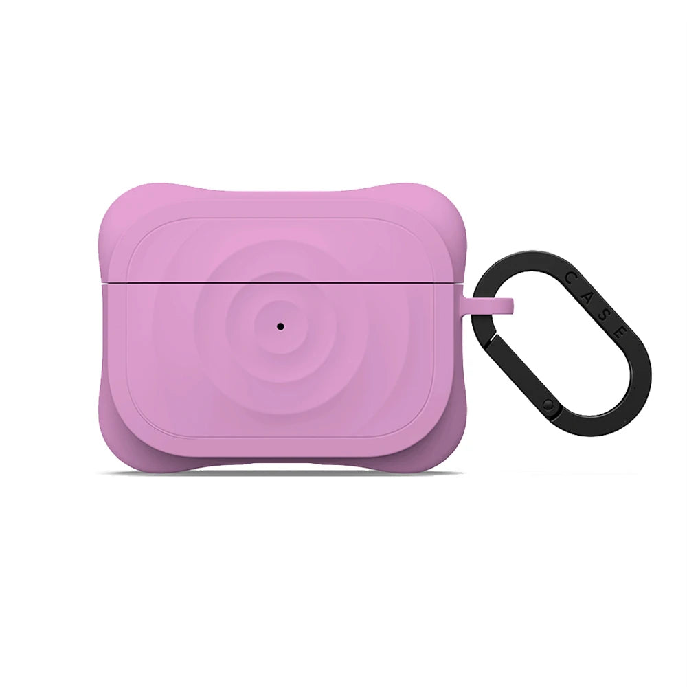 Ripple Liquid Silicone Case For AirPods Pro 3 2 AirPods4 Multi Color Wireless Bluetooth Earbuds Simple Protective Cover
