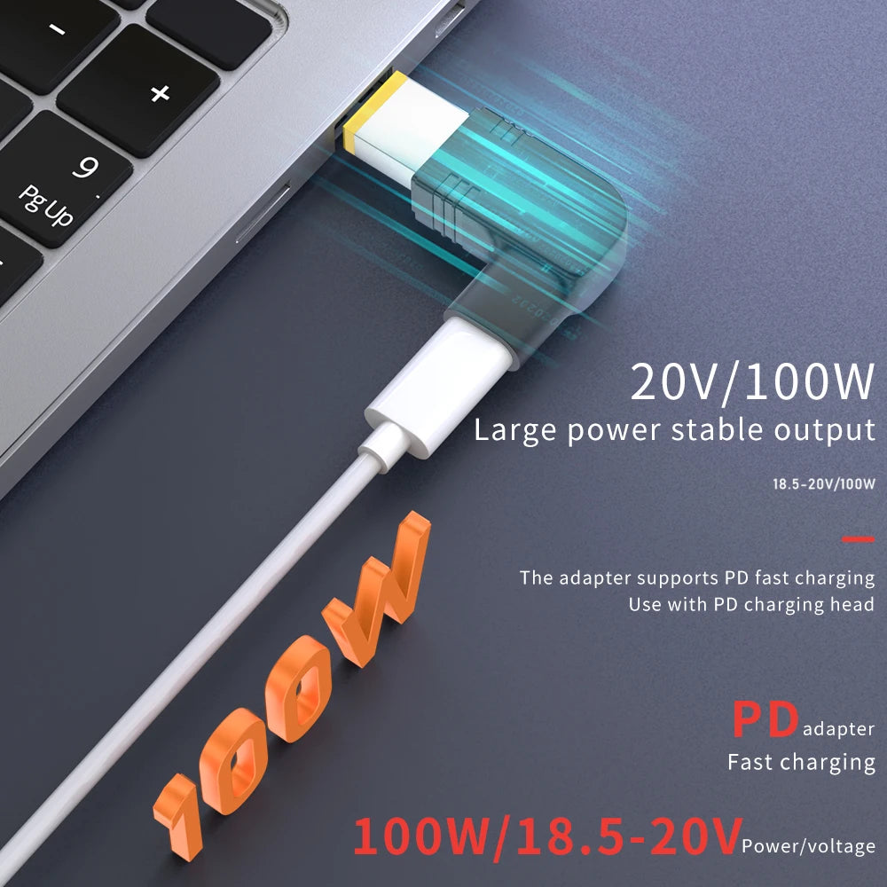 Laptop Power Adapter Connector Dc Plug USB Type C Female to Universal Male Jack Converter for Hp Dell Asus Acer Lenovo Notebook
