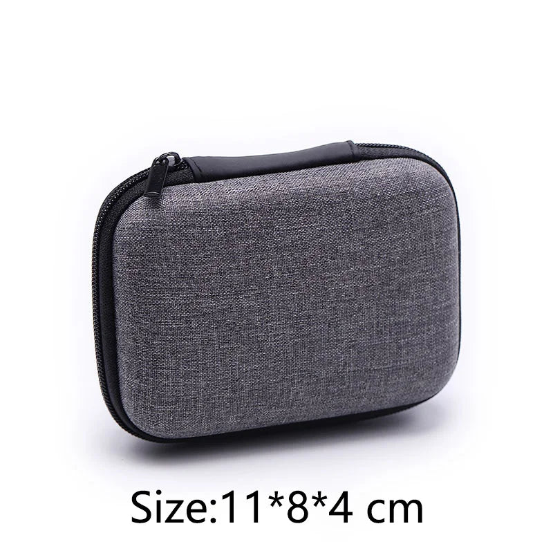 Portable Zipper Earphone Case Bag for Airpod Earpods KZ BA10 AS10 ES4 Charging Cable Accessories Mini Carrying Storage Bag Pouch