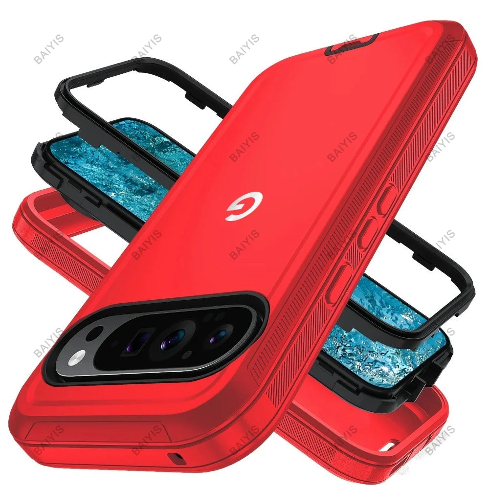 Military Shockproof Defender Armor OTT-BOX Case For Google Pixel 10A 9A 11 10 9 Pro XL 8Pro 8A Enhanced Anti-Drop Hard Cover