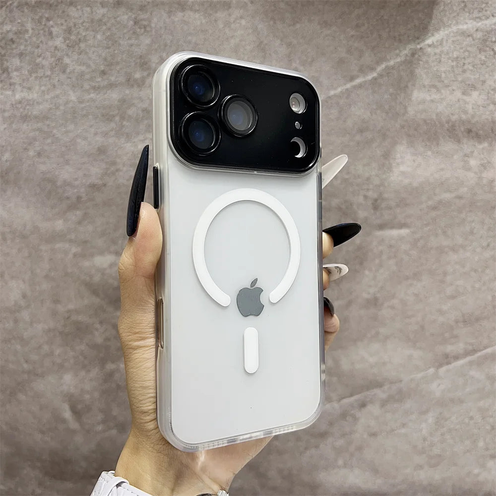 Matte Magnetic Translucent Wireless Charge Phone Case For iPhone 17 Air 16 Plus 15 14 13 12 11 17 Pro Max for Magsafe Cover