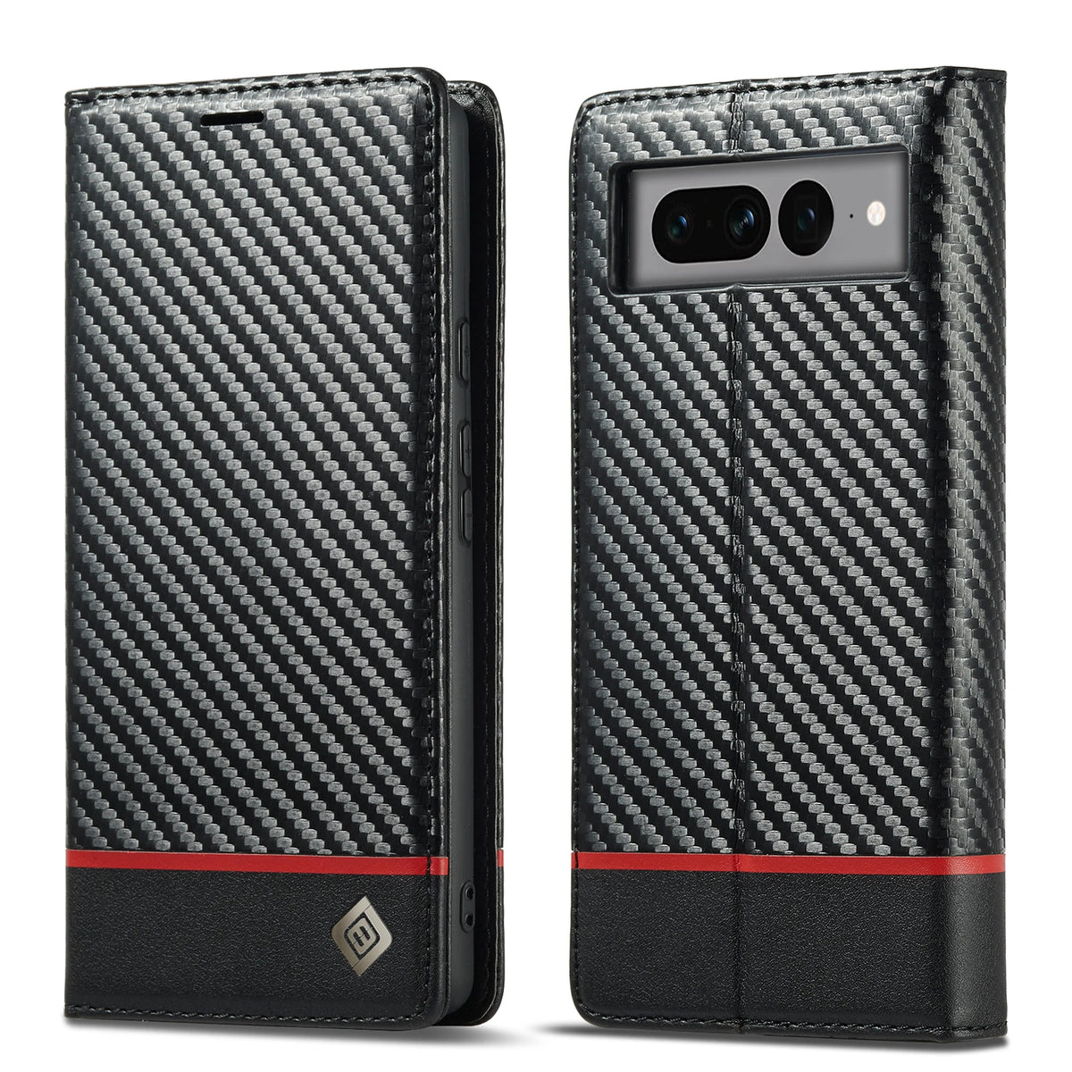 Carbon Fiber Leather Case for Google Pixel 10 9 Pro XL 10A 9A 8 7 6 Pro 7A 10Pro 9Pro Business Flip Cover Card Slot Phone Wallet