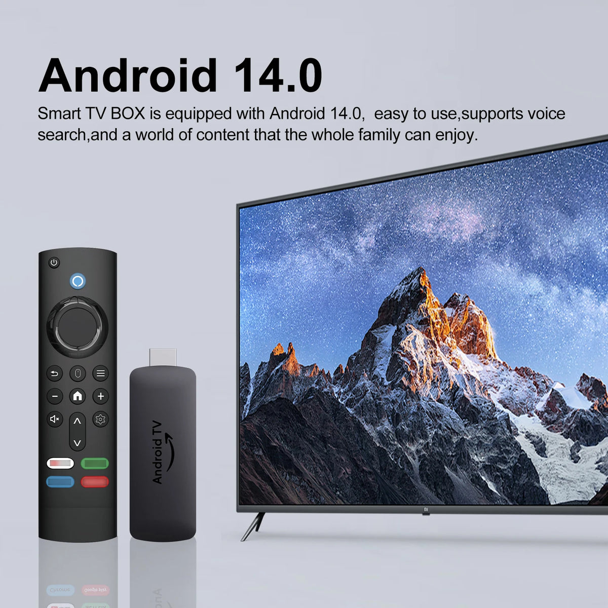 Velec Smart TV Stick I96 D6 Android 14 4K H.265 Decode Quad-Core Dual WiFi BT5.0 Supports Netflix & YouTube HDTV Android TV Box