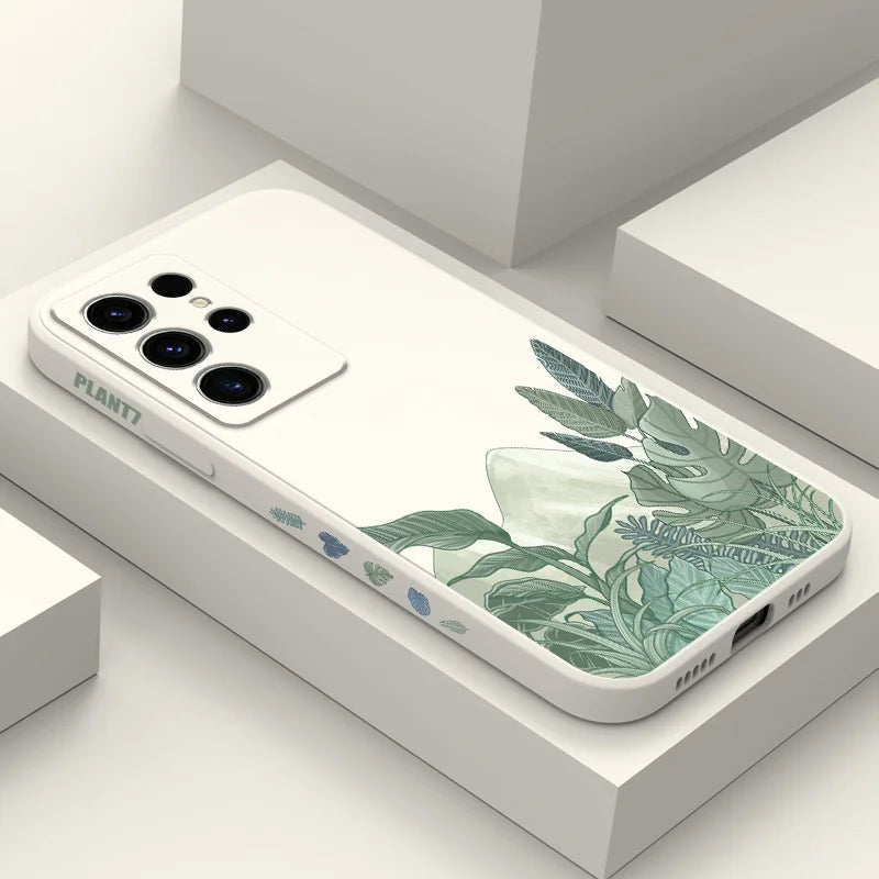 Forest Plant Phone Case For Samsung Galaxy S25 S24 S23 S22 S21 S20 S10 S10E Ultra Plus FE Note 20 Ultra 10 Plus Cover