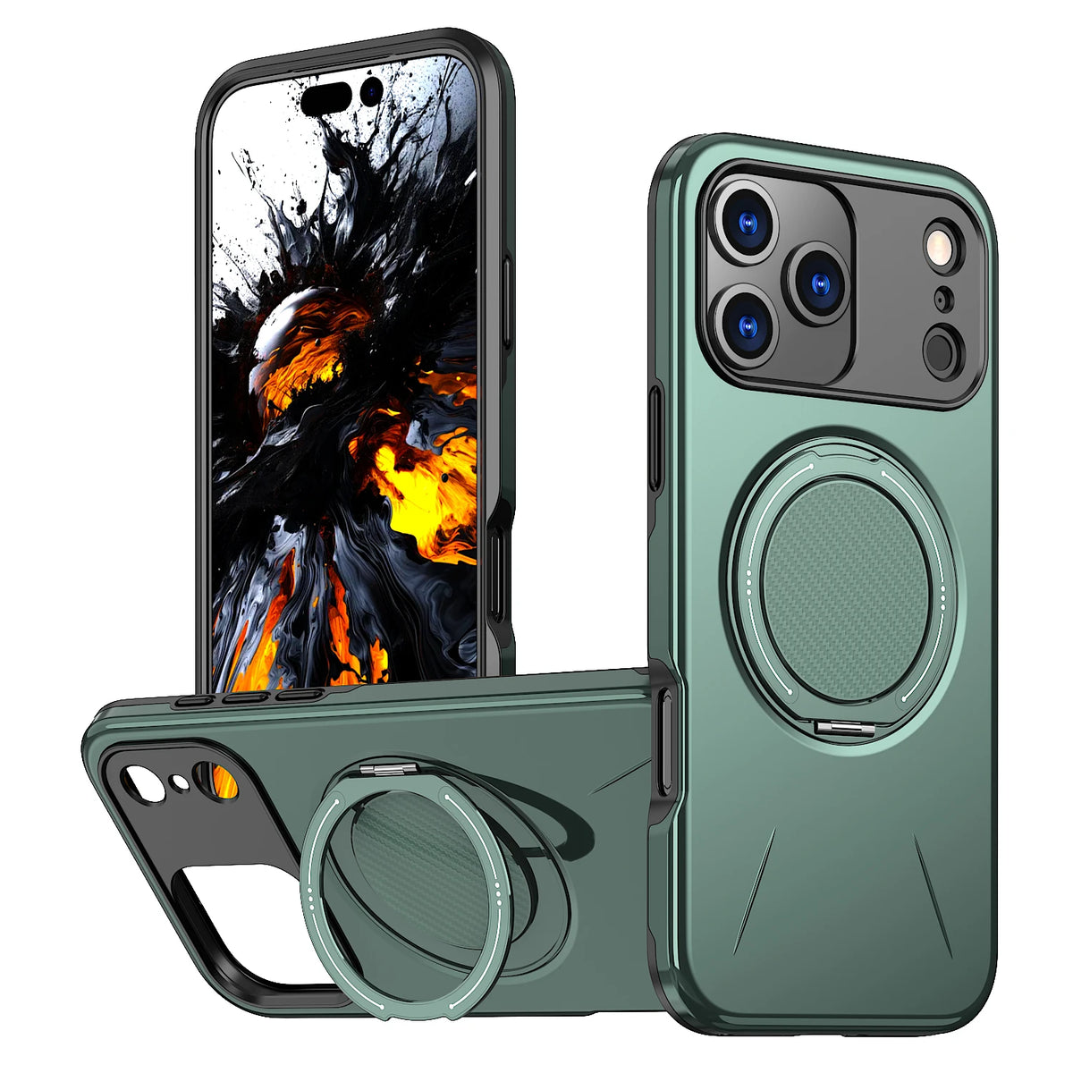 360° Magnetic Bracket Phone Case For iPhone 17 Air 11 12 13 14 15 16 17 Pro Max For Magsafe Shockproof Stand Holder Cover Funda