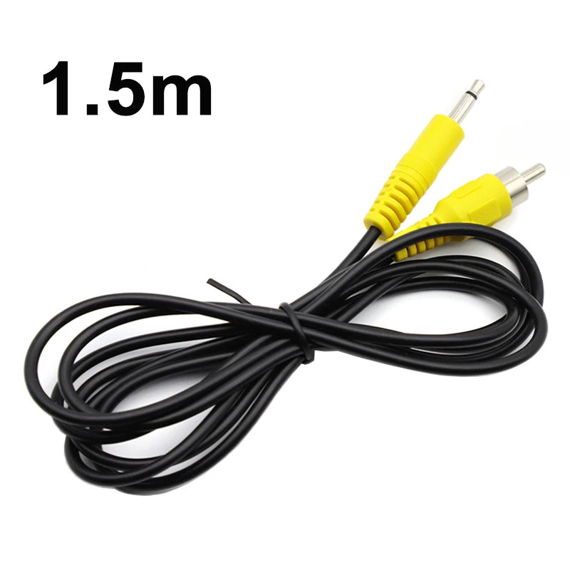 1.5M Aux Audio Cable 3.5mm Mono Male Plug Jack to Single RCA Male AV Audio Video Cable Connector Adapter for Laptop MP3/MP4
