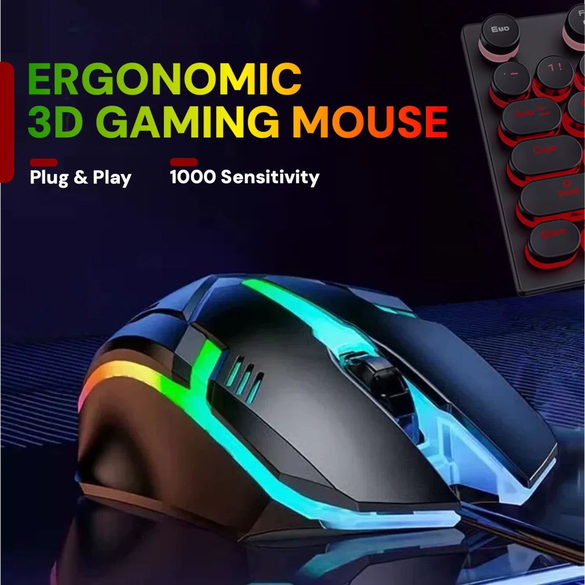 RGB Gaming Keyboard Mouse Headset Combo Wired USB 3.5mm LED Backlit Round Keycaps Gaming Set for PC Laptop PS4 Xbox Gaming Setup Back to School Gamer Gift