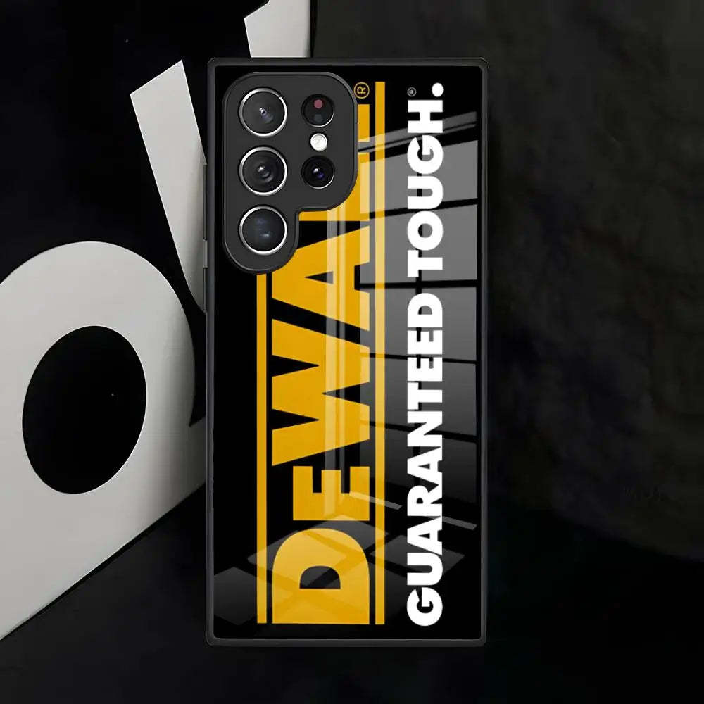 D-Dewalts-s Logo Phone Case For Samsung S26 S25 S24 FE S23 S22 S21 Plus S20 Ultra Note20Ultra Black Glass Cover