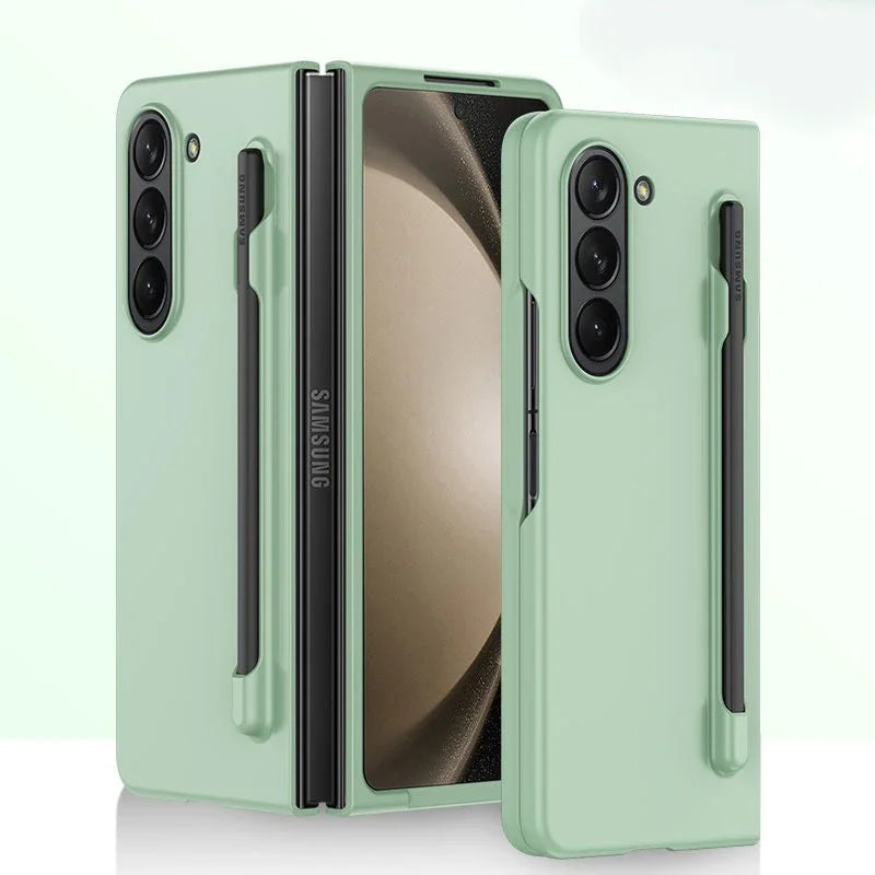Luxury Skin Feeling PC Hard Case for Samsung Galaxy Z Fold 8 Ultra 7 6 5 4 3 with S Pen Slot and Pen Ultra-thin Shockproof Cover