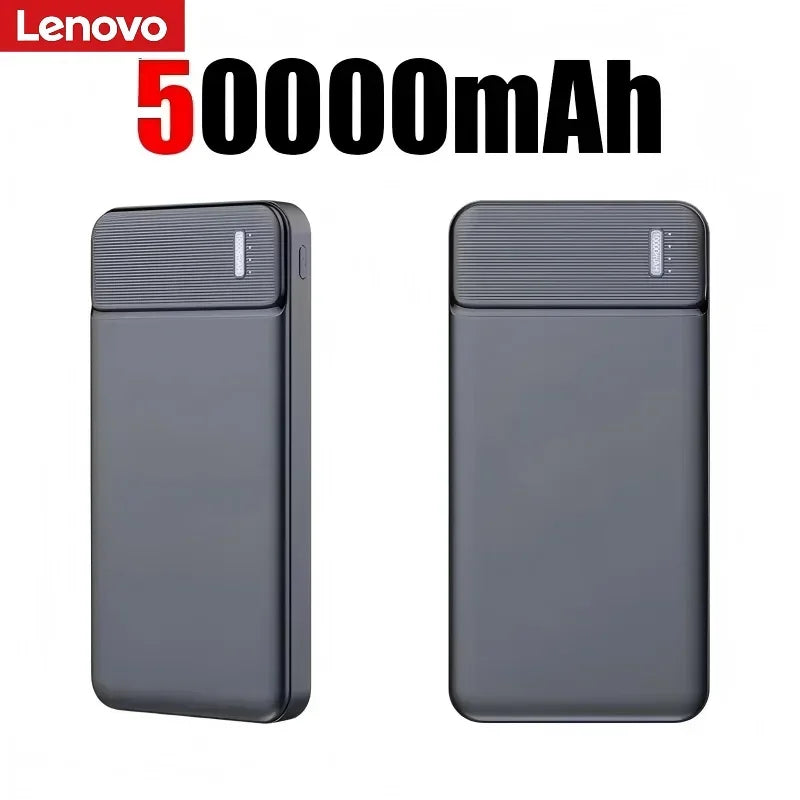 Lenovo 500000mAh Portable Power Bank 120W Large Capacity Super Fast Charging Powerbank Outdoor Travel External Battery 2027 New