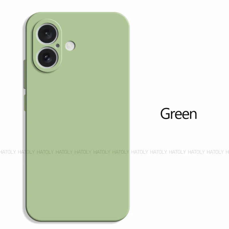 For iPhone 16 Case iPhone 16 17 Pro Max Cover Original TPU Luxury Shockproof Liquid Silicone Protective Phone Cover iPhone 16