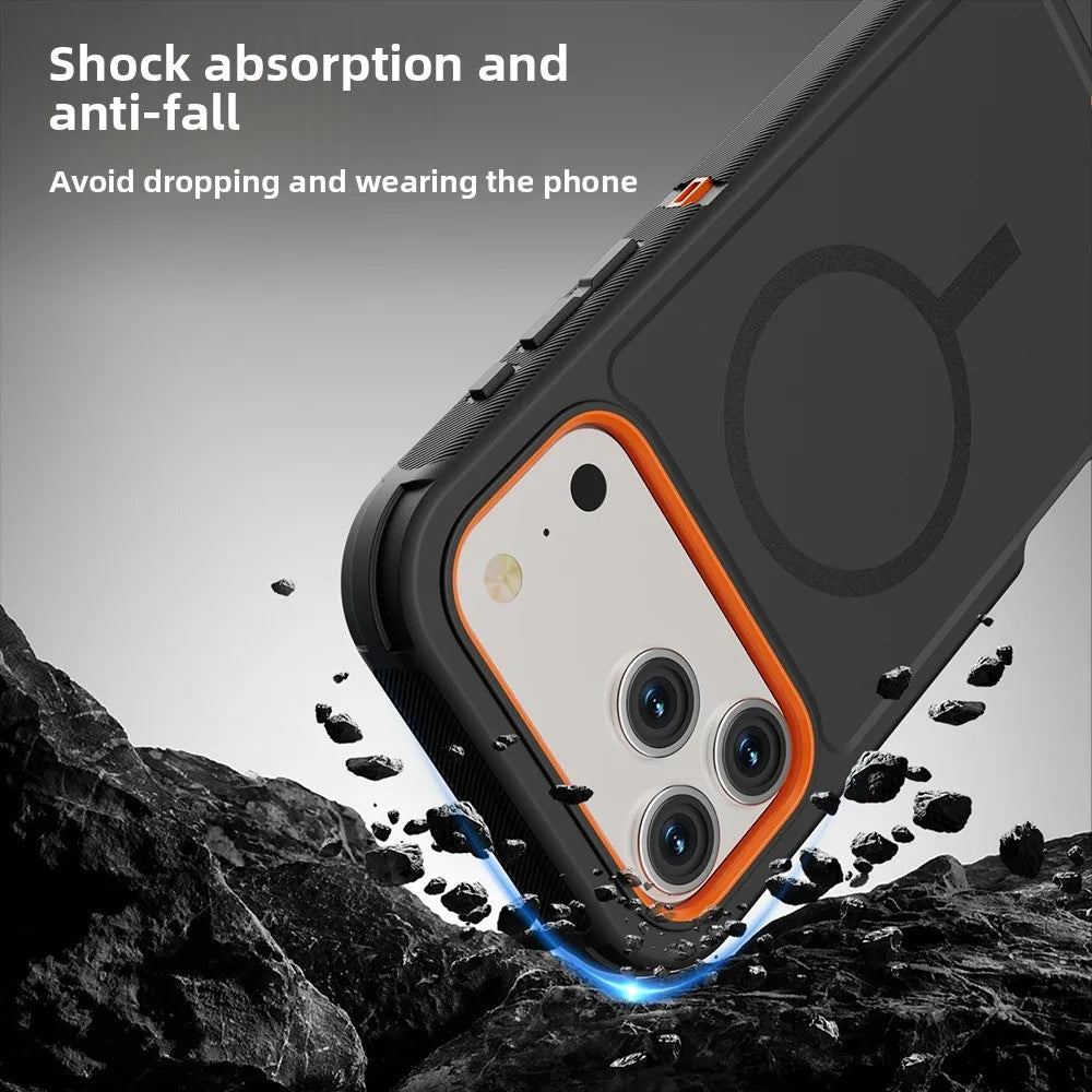 Rugged Armor OTT Defender Box Magnetic Phone Case For iPhone 18 Pro Max 17 Air 16 15 14 13 For Magsafe Shockproof Protect Cover