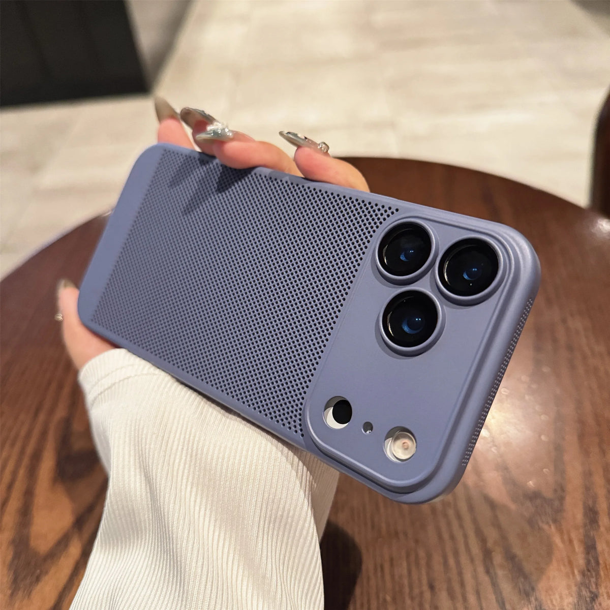 Original Cooling Grid Heat Dissipation Phone Case For iPhone 17Air 16 16E 15 14 13 12 11 17 Pro Max Mesh Breathable Hard Cover