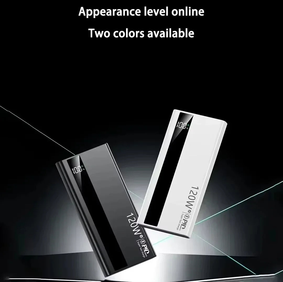 Lenovo 2026 1000000mAh Large Capacity Power Bank 120W Fast Charging Digital Display Outdoor Power Supply for Huawei iPhone