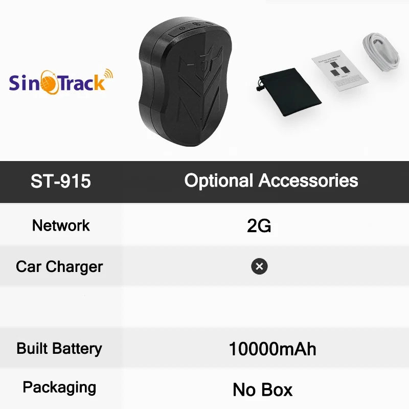 New 4G Waterproof ST-915 10000mAH Battery GPS Tracker Vehicle Track Locator Magnet Long Standby Real Time Position APP
