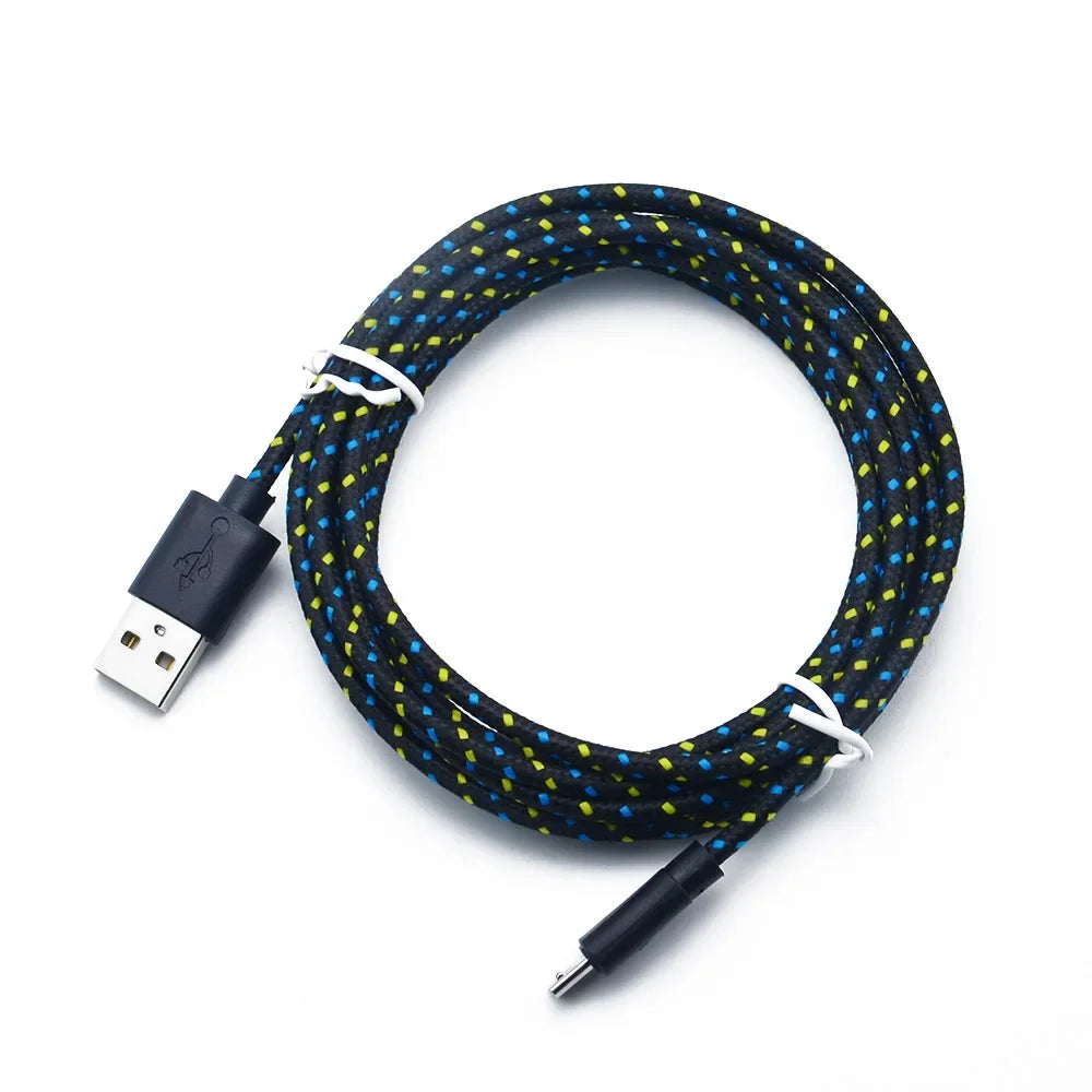 1M/2M/3M Micro USB Fast Charging Cable For Xiaomi Android Mobile Phone Data Sync Cable For Samsung Micro USB Charger Wire V8