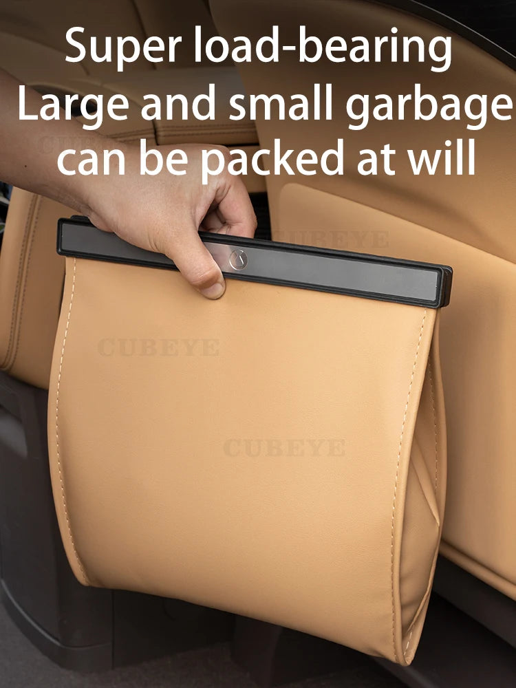 DENZA D9 Garbage Bag Leather Magnetic Can Rear Seat Hanging car Storage Modified Accessories BYD N9 Z9 Z9GT