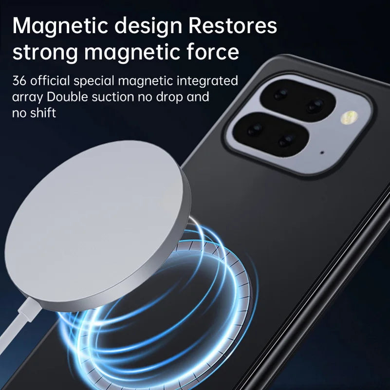 Slim Bezel-less Skin Feel Thin Magnetic Ring Case For Google Pixel 10 Pro Fold pixel9 pro fold pixel fold Camera Protect Cover