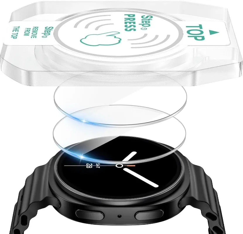 2PCS Tempered Glass For Samsung Galaxy Watch 8 Classic/8 40mm 44mmCover Anti-Scratch Screen Protector With Tool Easy Install Kit