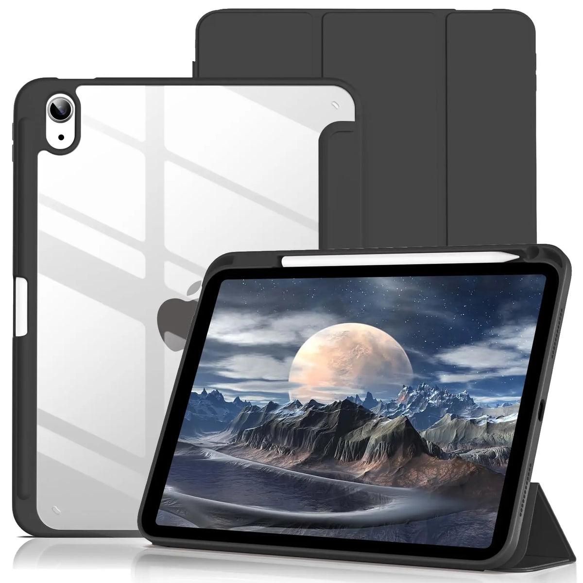 For Apple iPad (A16) 11th 11'' 2025/10th 10.9'' 2022 Generation Case with Pencil Holder, Hybrid iPad 11 10 Case with Clear Back