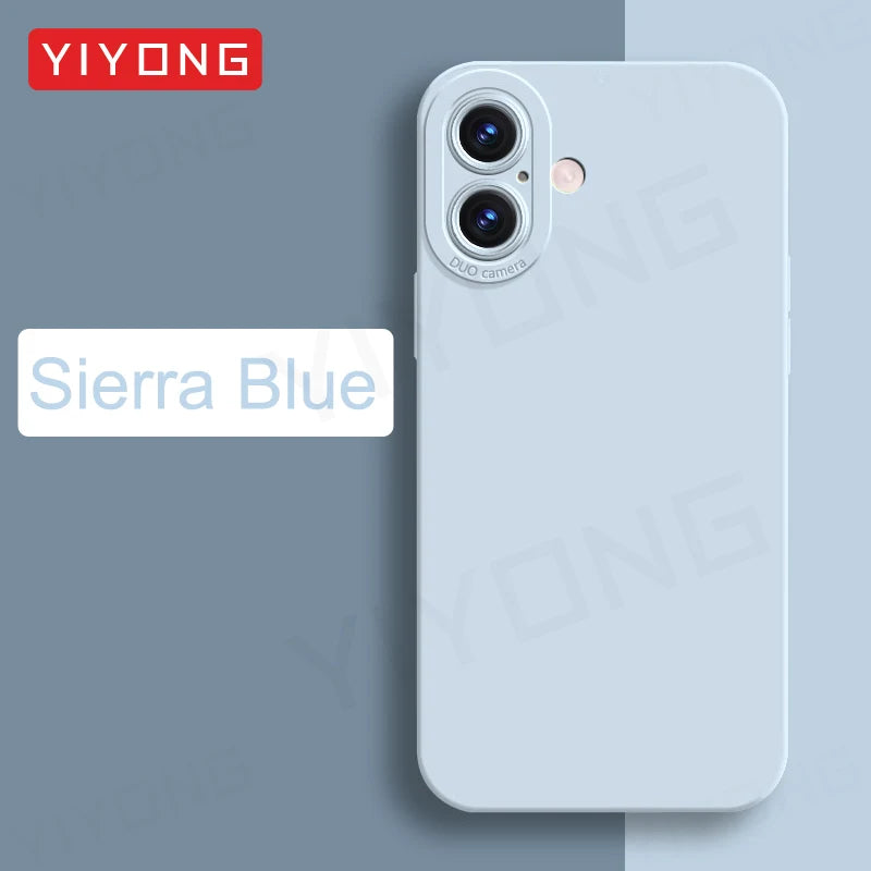 For iPhone16 YIYONG Silky Liquid Silicone Soft Cover For iPhone 16 15 14 12 13 Pro Max iPhone15 Plus iPhone13 Mini SE Phone Case