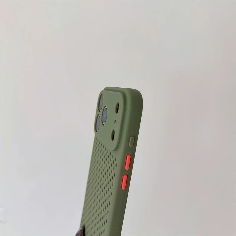 Heat Dissipation Breathable Cooling Phone Case For iPhone 17 Air 16 16e 15 14 13 12 Mini 11 Pro Max Plus Soft Silicone Cover