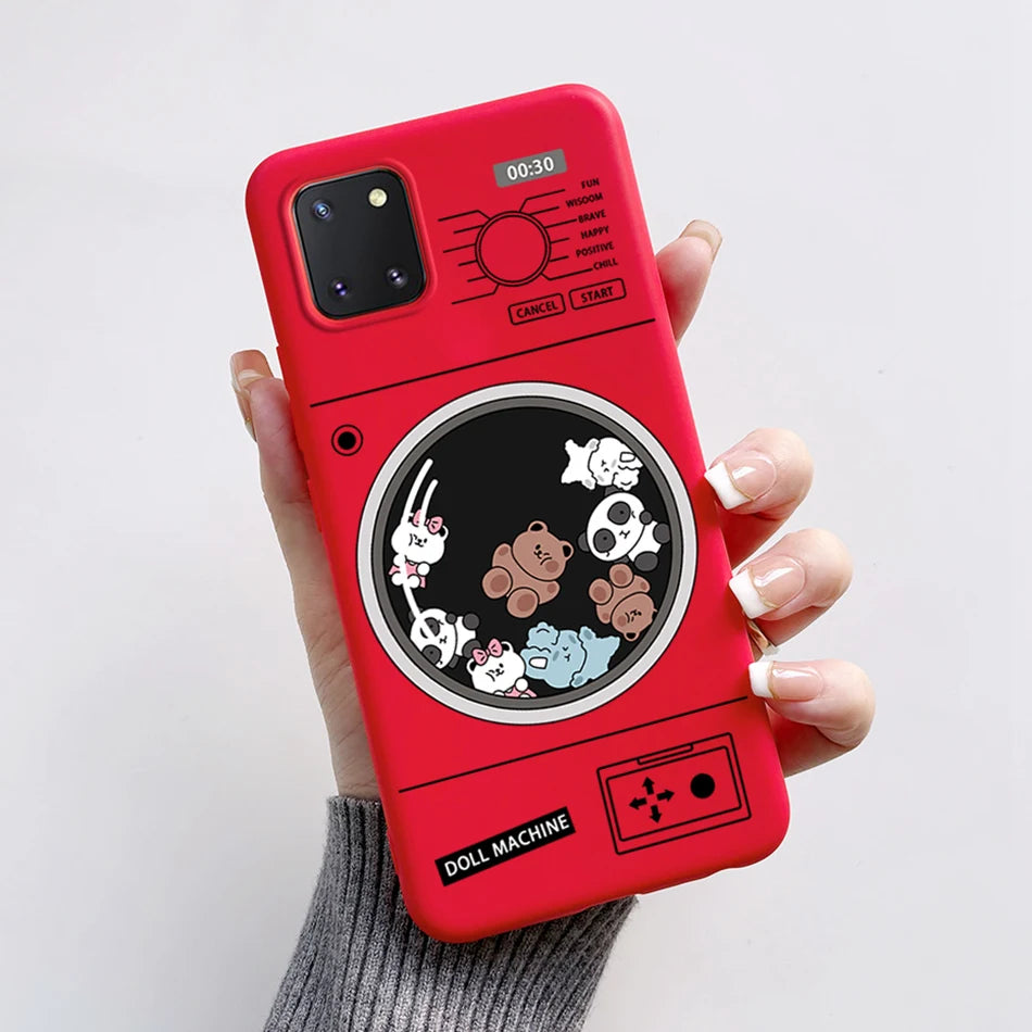 For Samsung Galaxy Note10 Lite Case SM-N770F 6.7'' Cute Bear Cartoon Cat Cover Soft TPU Phone Case For Samsung Note 10 Lite Bags