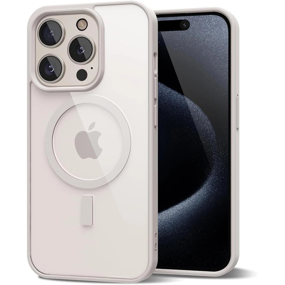 Not Yellowing Case For Magsafe Mag Safe iPhone 16 Pro Max 15 Plus 14 13 Mini 12 11 SE 2022 2020 8 16Pro Hybird Cover Accessories