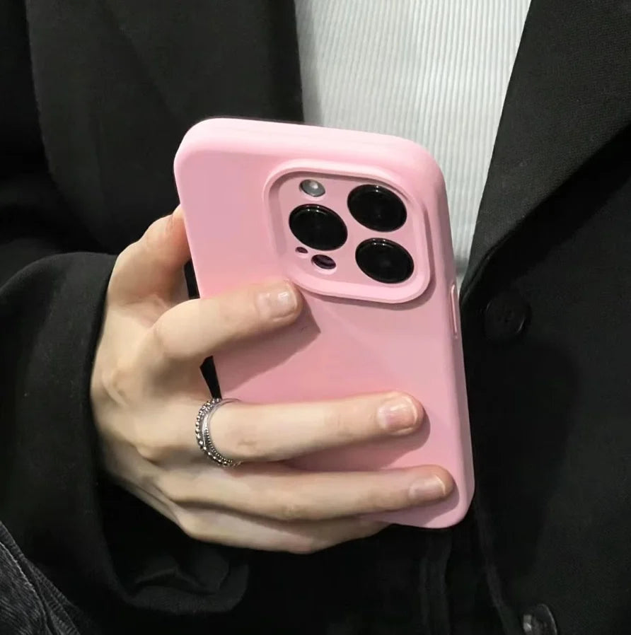 Camera lens Liquid Silicone Phone Case For iPhone 16 15 11 14 13 Pro Max Cases For iPhone 12 11 Pro 15 14 Plus Protection Cover