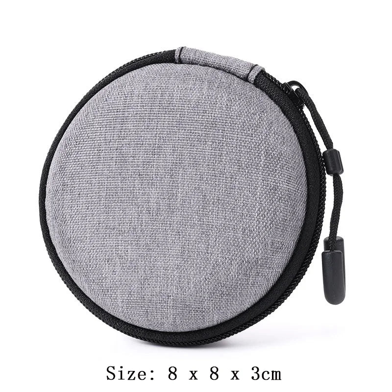 Portable Zipper Earphone Case Bag for Airpod Earpods KZ BA10 AS10 ES4 Charging Cable Accessories Mini Carrying Storage Bag Pouch
