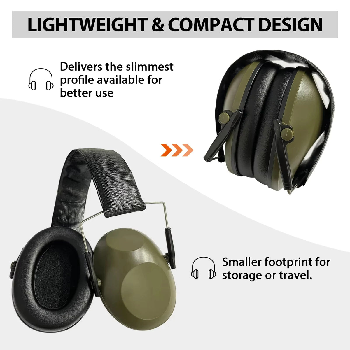 Tactical Noise-Canceling Ear Defenders | Folding Hearing Protection for Hunting & Shooting | Pro-Grade Soundproof Muffs