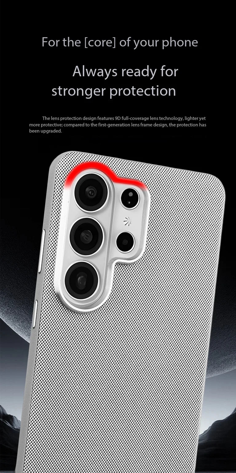 Simple Magnetic Braided Rope Case for Samsung Galaxy S26 Ultra S25 S24 Plus S23 Lens Protection Comfortable Grip Cover