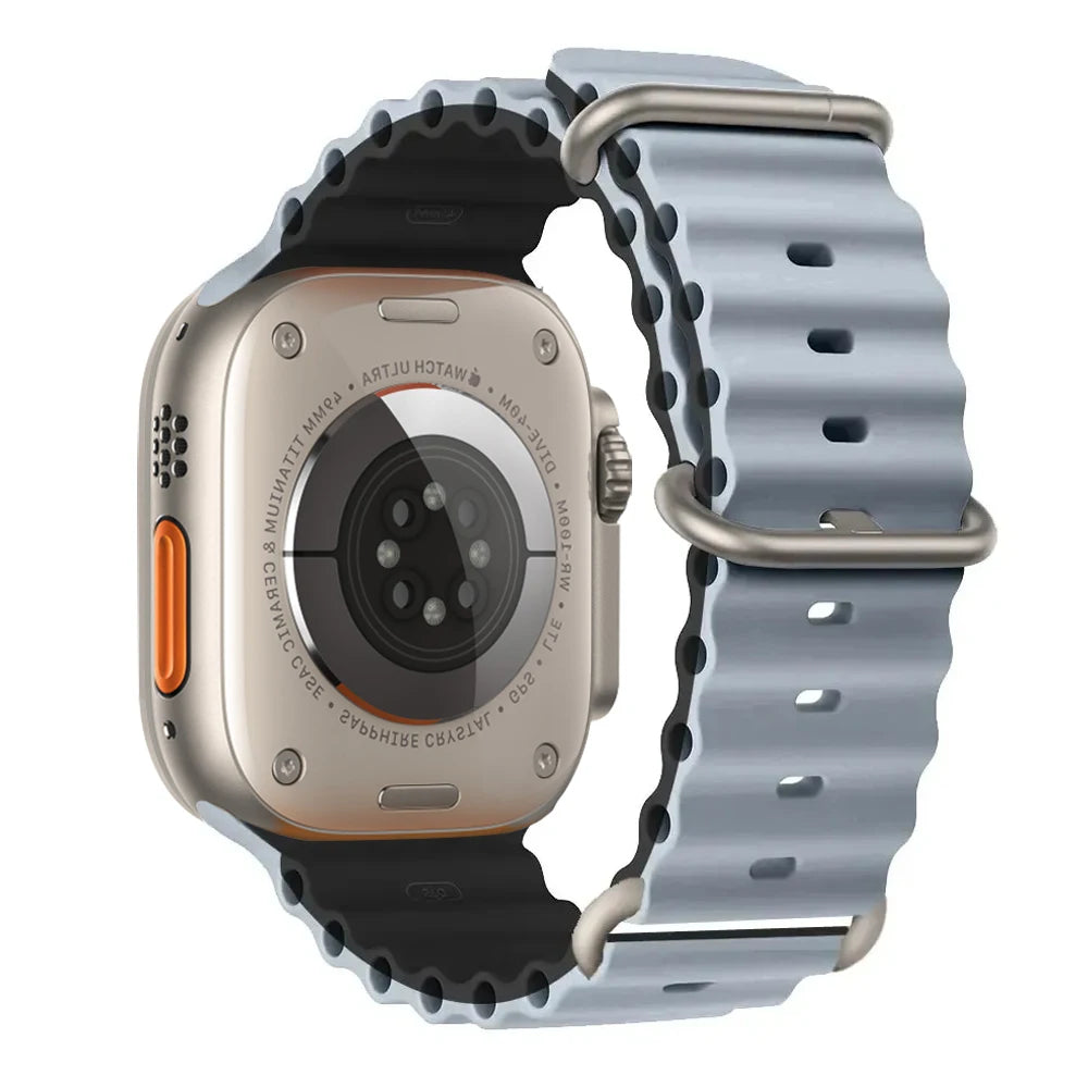 Ocean Band for Apple watch Ultra 3 Series 11 10 9 7 8 6 SE 49mm 45mm 46mm 42mm 44mm 40 41 Silicone bracelet correa iWatch Strap