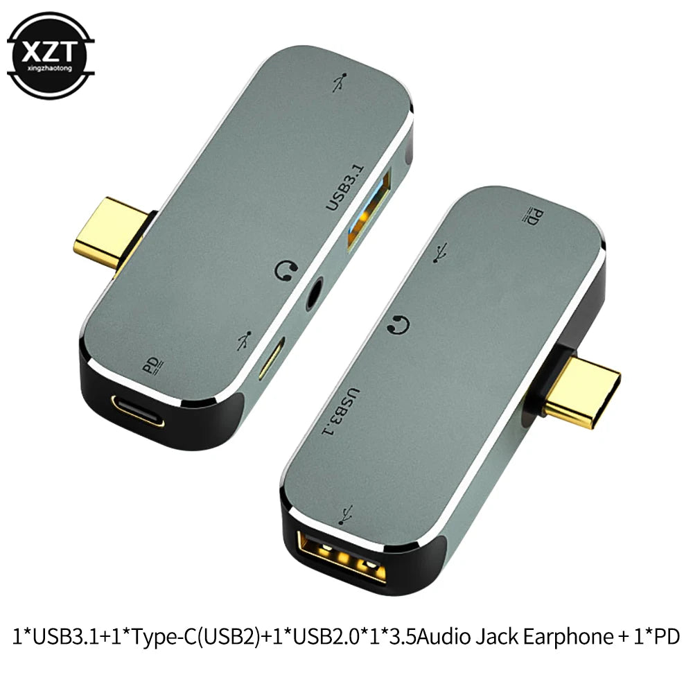 Type C to USB TypeC to 3.5MM Jack USBC PD Type-C to HDMI-compatible Adapter Converter Hub Splitter Docking Station for MacBook