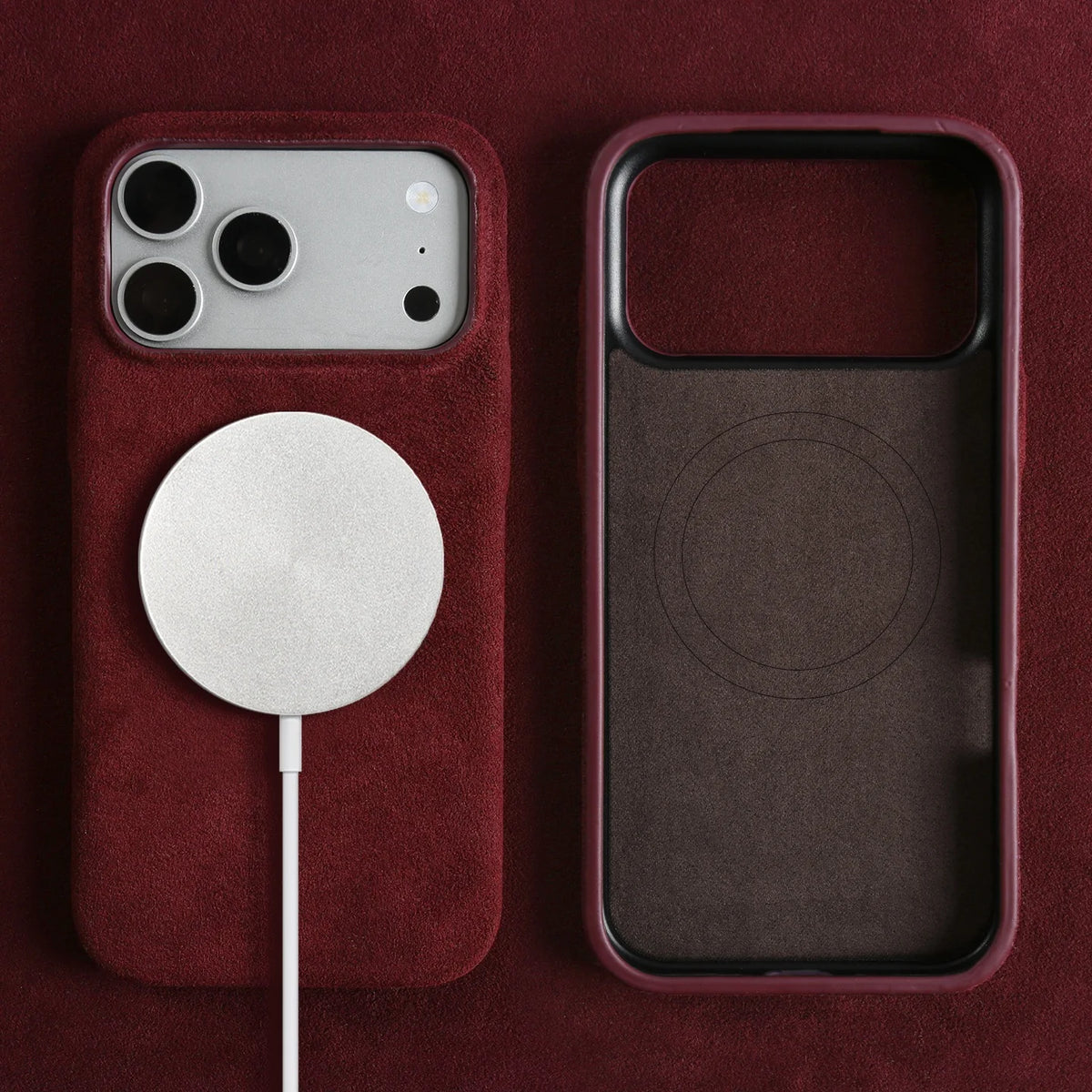 Luxury Magnetic For ALCANTARA Case For iPhone17 Pro Max 16 15 14 13 12 for Magsafe Artificial Leather Supercar Suede Phone Cover