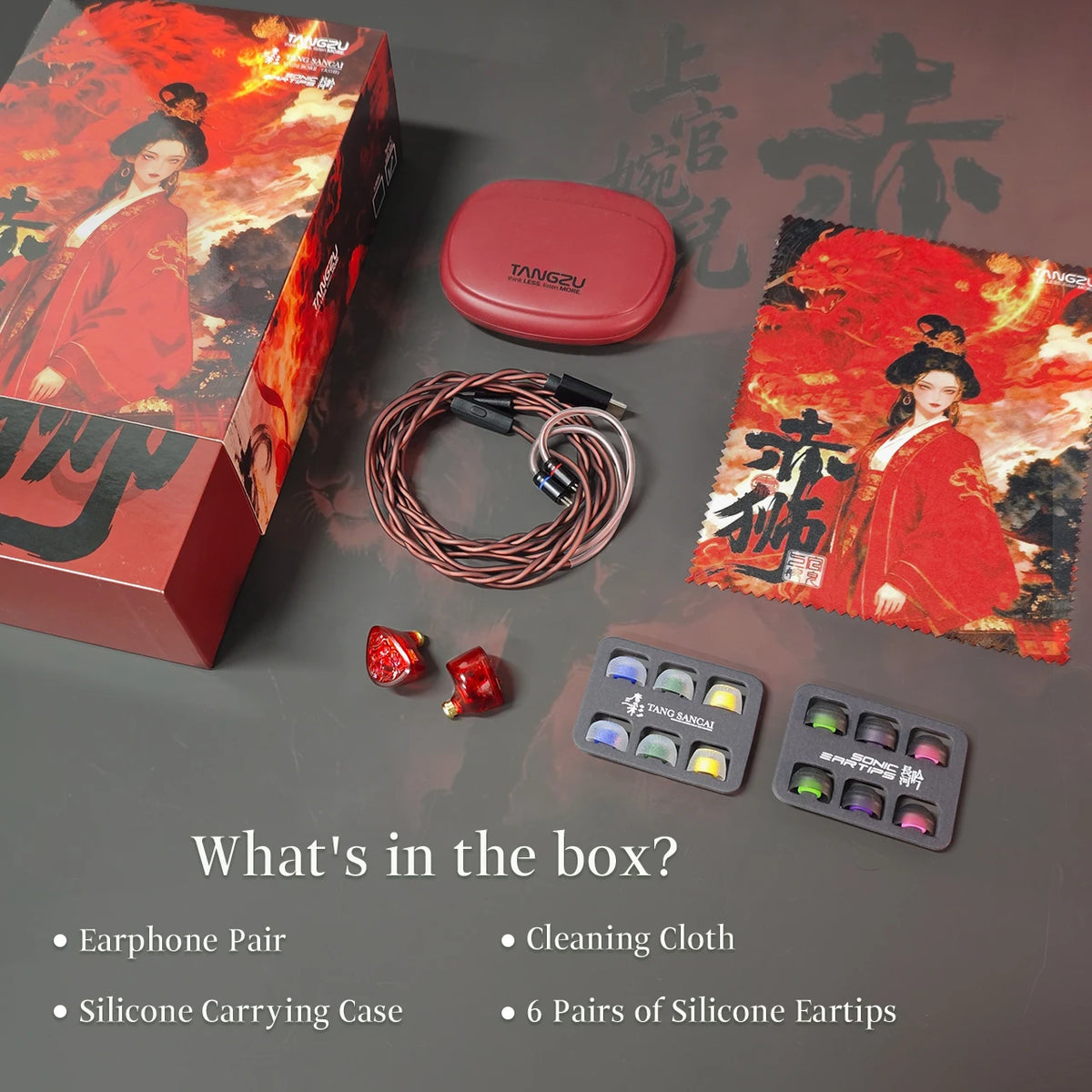 TANGZU WANER 2 Red Lion Bass Edition Dynamic Driver In-ear Earphones High-Quality Sound Comfortable Wearing Wired Earbuds