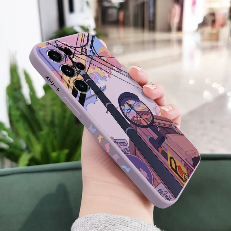 Dusk Intersection Phone Case For Samsung Galaxy S25 S24 S23 S22 S21 S20 S10 S10E S9 Ultra Plus FE Note 20 Ultra 10 9 Plus Cover